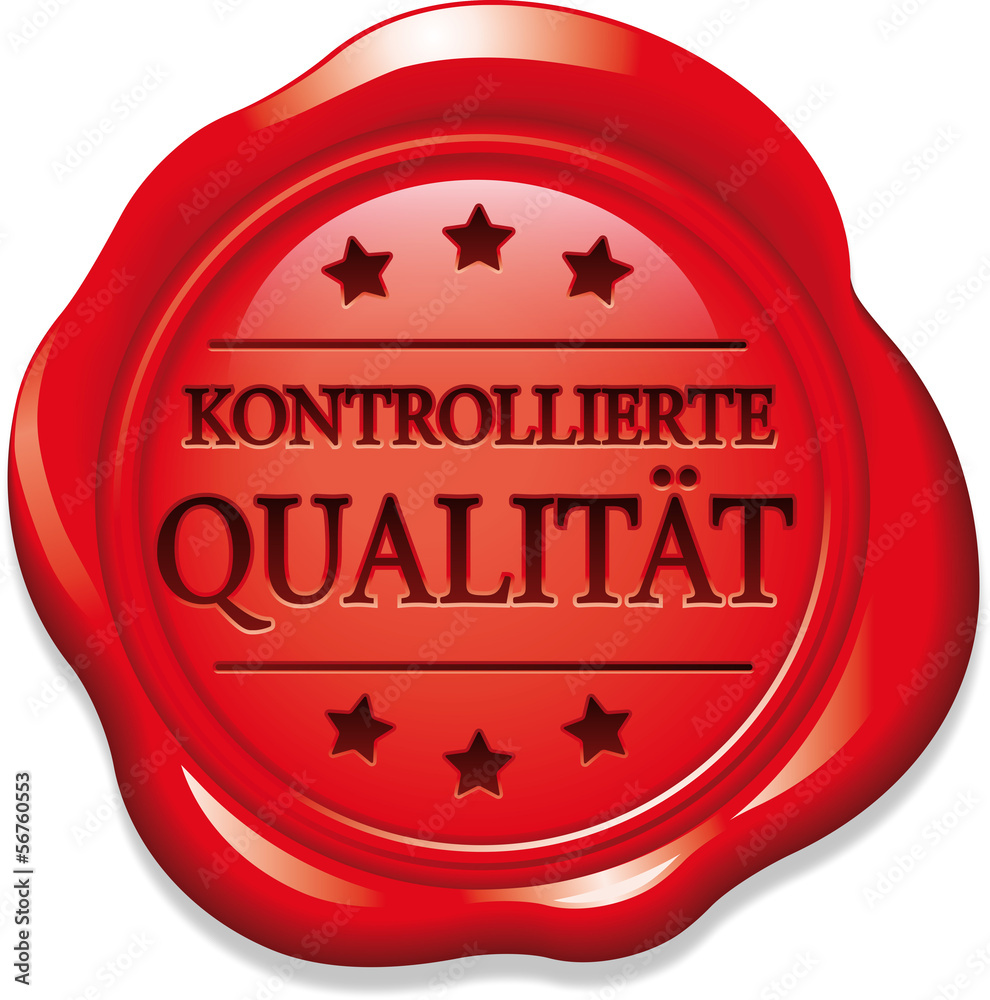 rotes Wachs siegel kontrollierte qualität rotes Wachs siegel kontrollierte qualität