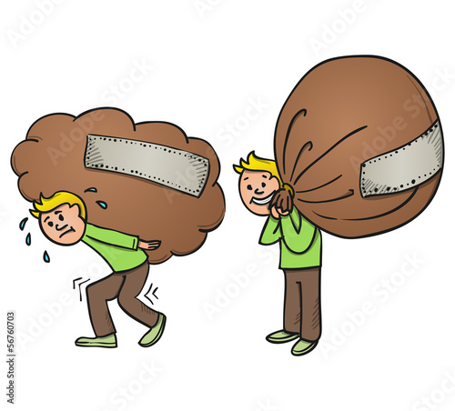 Heavy Bag Cartoon