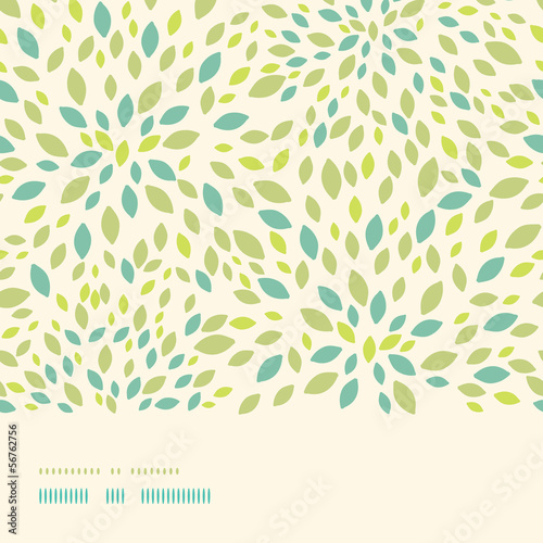 Vector leaf texture horizontal border seamless pattern