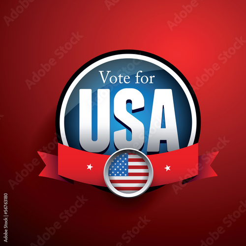 Vote poster with USA flag