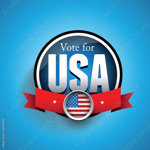 Vote poster with USA flag