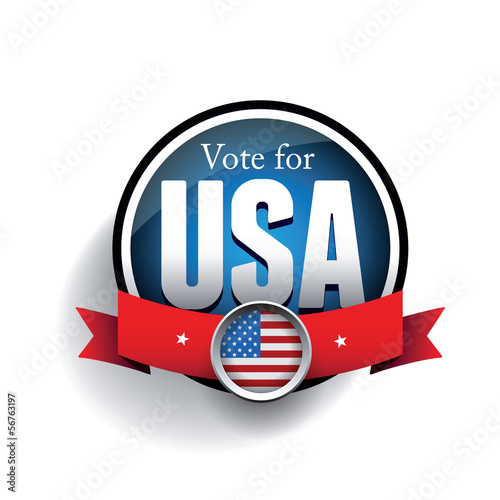 Vote poster with USA flag