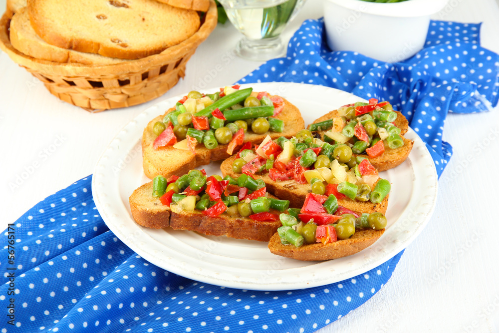Sandwiches with vegetables and greens Sandwiches with vegetables and greens