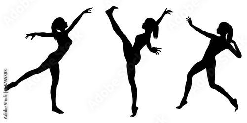 Female Gymnast Silhouettes - 1