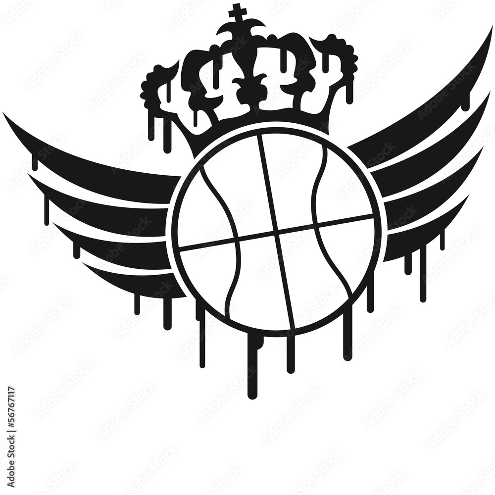 Basketball Blazon Logo Graffiti Basketball Blazon Logo Graffiti