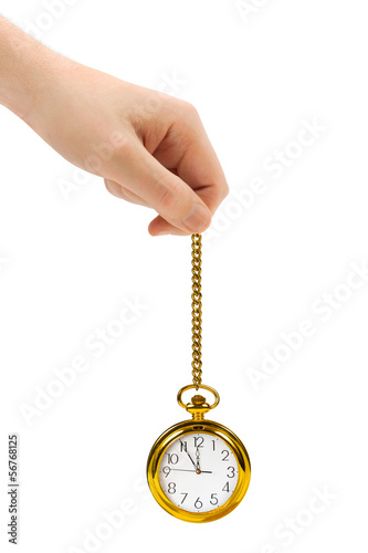 Obraz na płótnie Hand and retro watch w salonie
