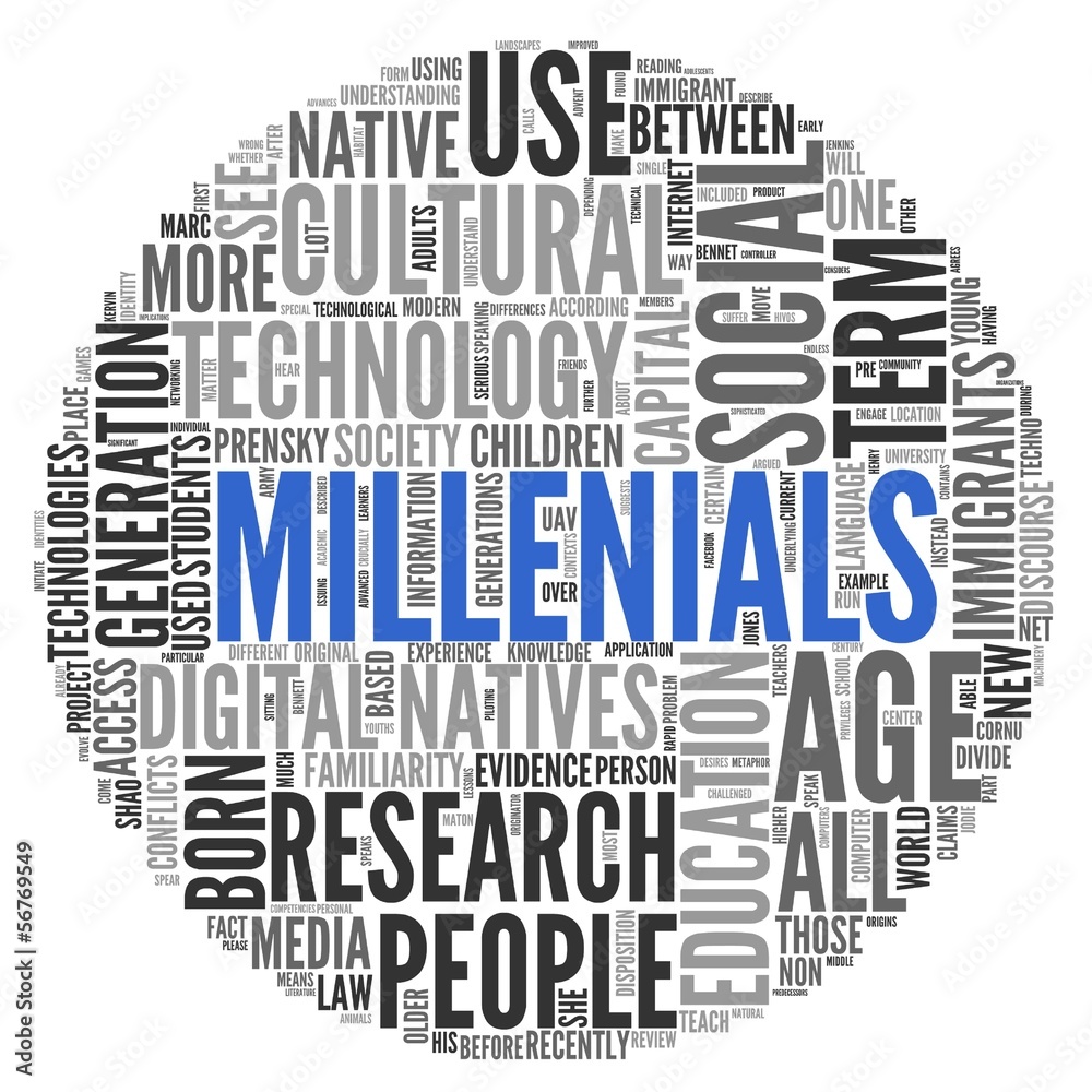 Fototapeta premium MILLENIALS | Concept Wallpaper