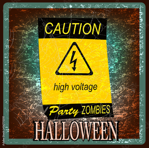 Happy Halloween Poster. Vector card