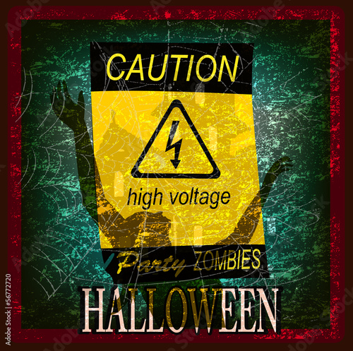 Happy Halloween Poster. Vector card