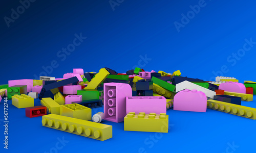 plastic bricks