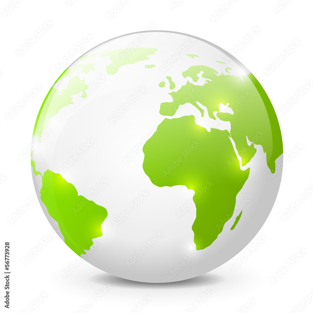 Fototapeta premium Earth globe on white background