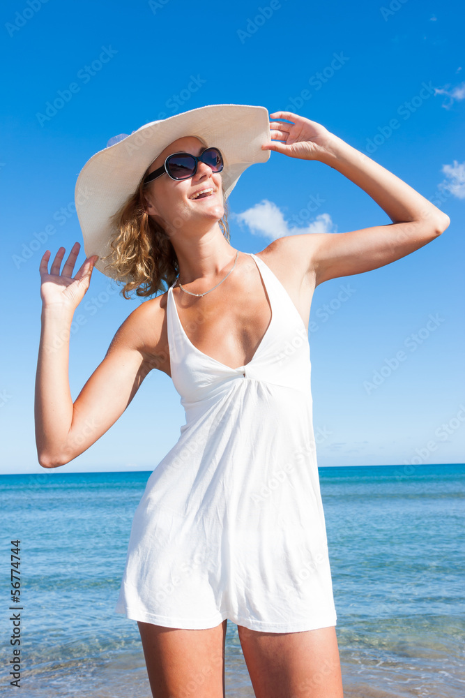 Young woman at the beach