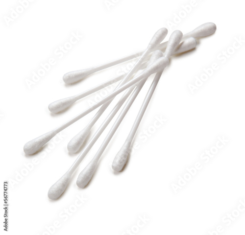 Q-tips isolated on white background