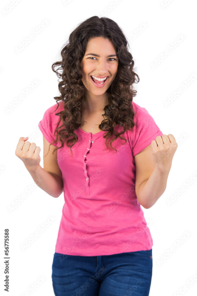 Successful cute brunette posing Successful cute brunette posing
