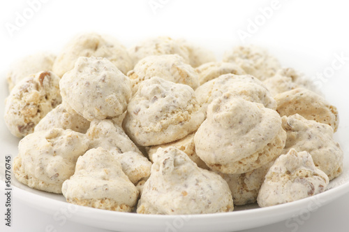 Almond cookies on plate