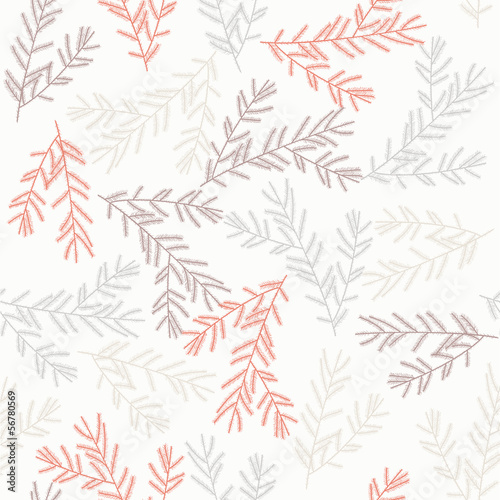 Fototapeta Naklejka Na Ścianę i Meble -  Seamless pattern with fir branches