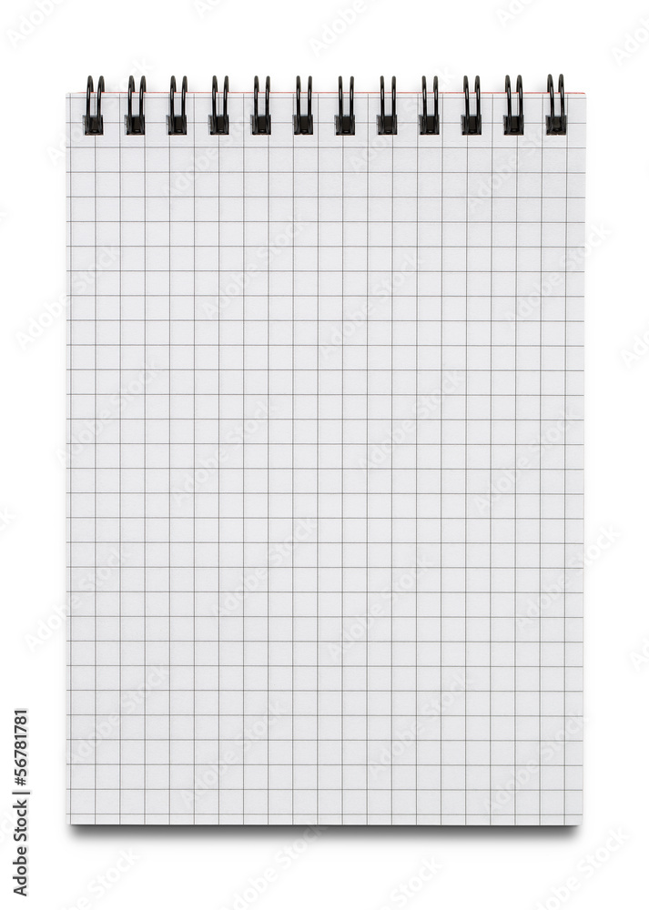 Blank notebook isolated on white background Blank notebook isolated on white background
