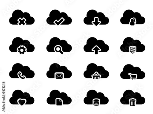 Vector Icons for Cloud Computing