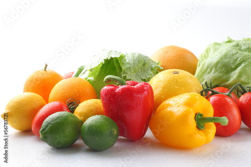 野菜、果物の集合　