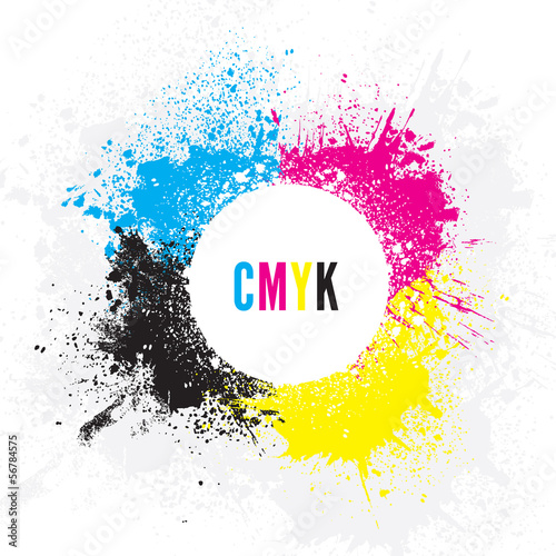 CMYK Paint Splatters