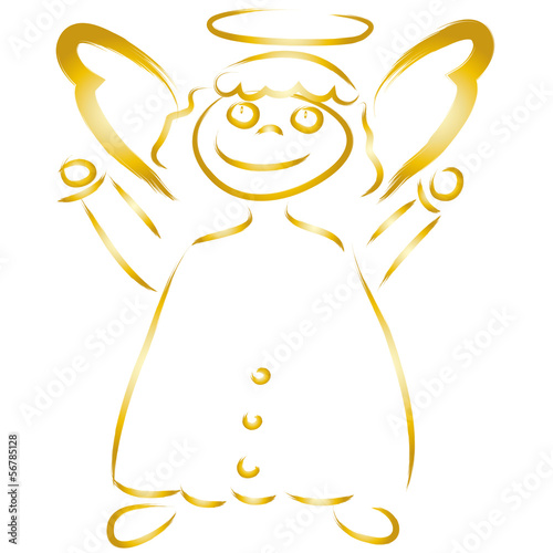 Goldener Engel zu Weihnachten - Schutzengel in schweren Zeiten