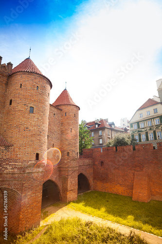 Tower and walls of Poland Barbican #56786939