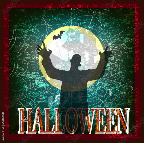 Happy Halloween Poster. Vector card