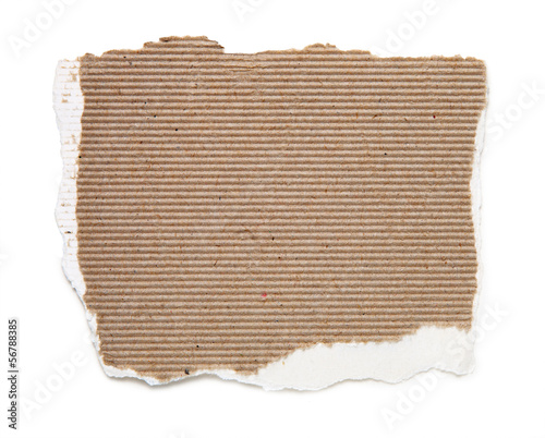 Torn cardboard isolated on white background