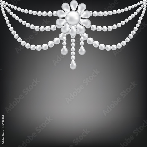 pearl brooch decoration