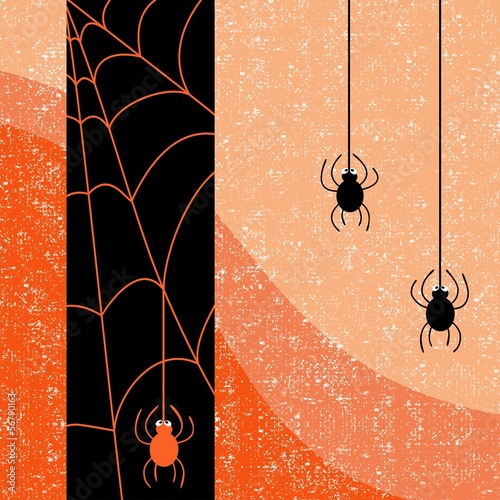 halloween spider shabby card