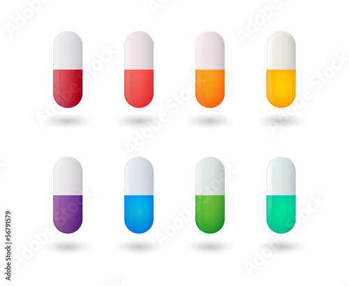 Colored pills