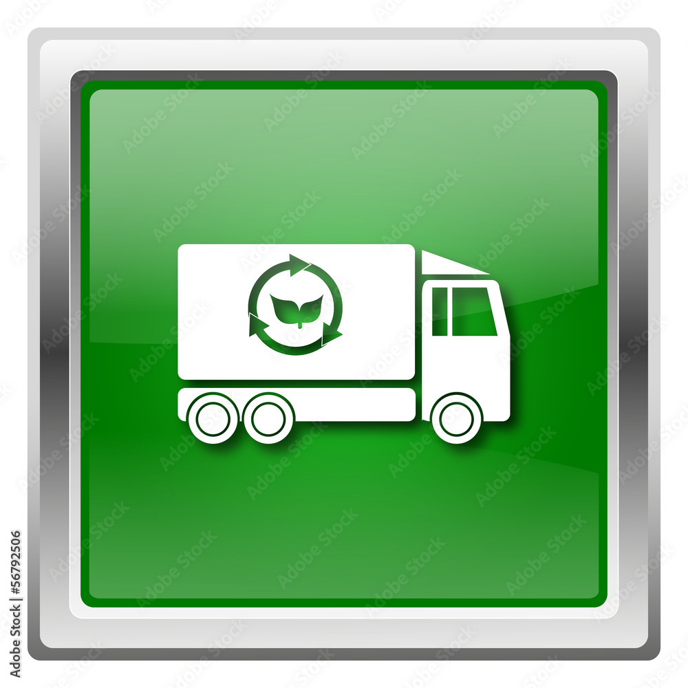 Eco truck icon Eco truck icon
