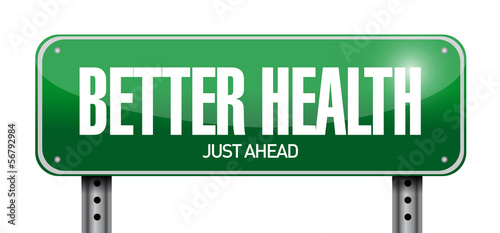 better health road sign illustration design