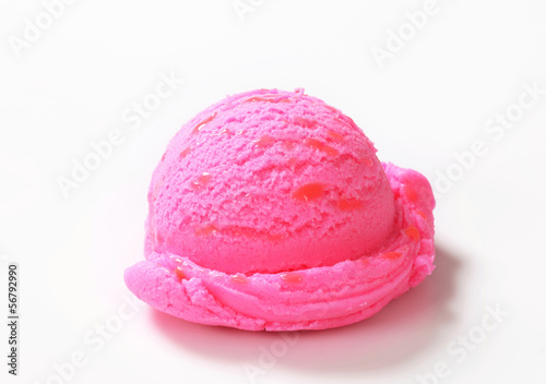 Scoop of pink ice cream