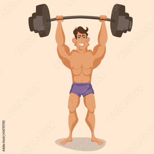athlete with a barbell