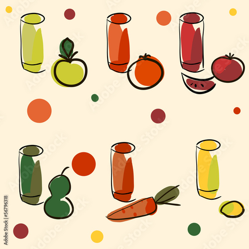 vector set of juices