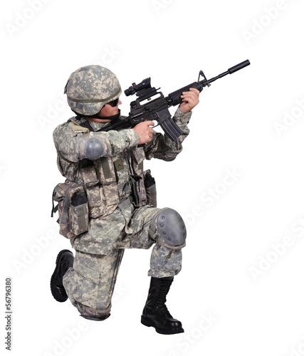 soldier with assault rifle