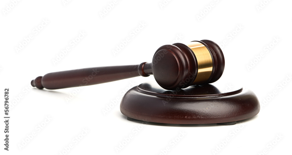 Obraz premium Gavel isolated on white background