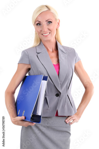 Business woman with documen...