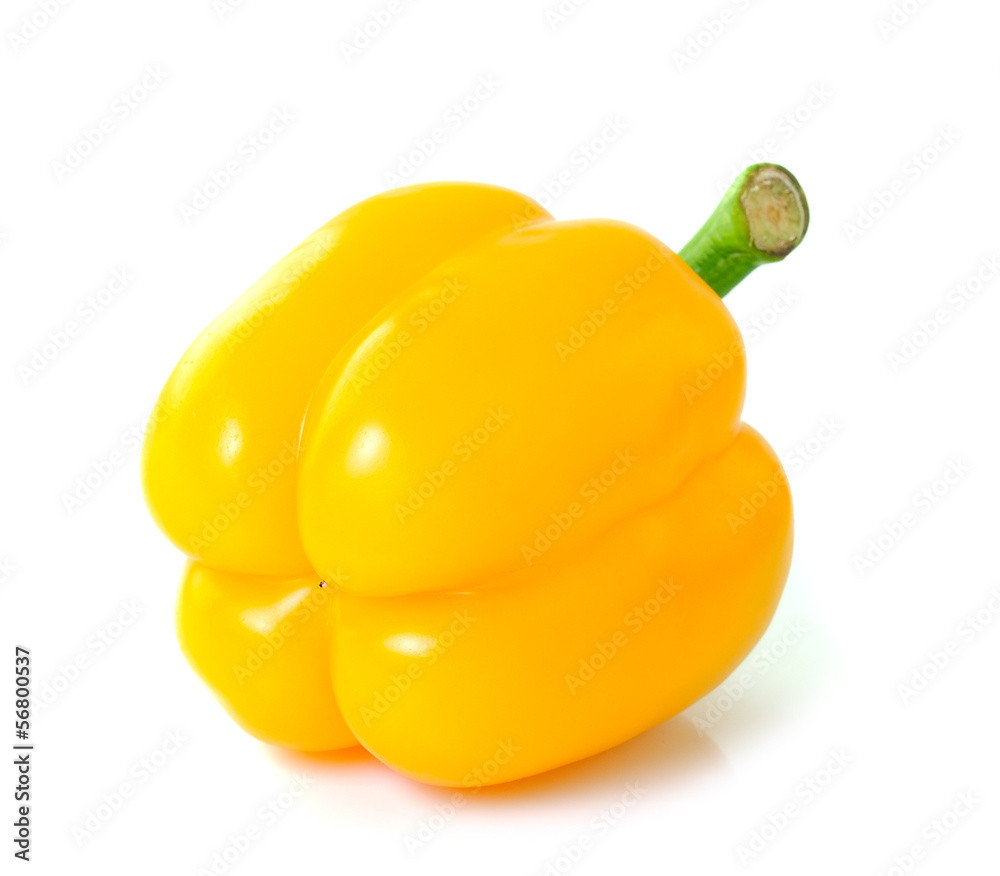 sweet yellow pepper isolated on white background sweet yellow pepper isolated on white background