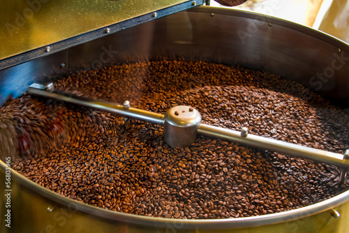 process of roasting coffee