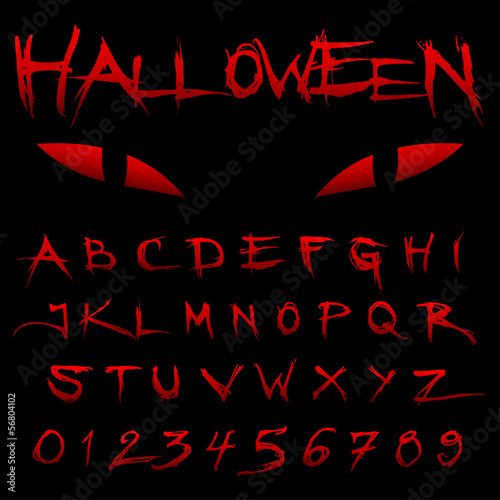 Halloween Blood Alphabet