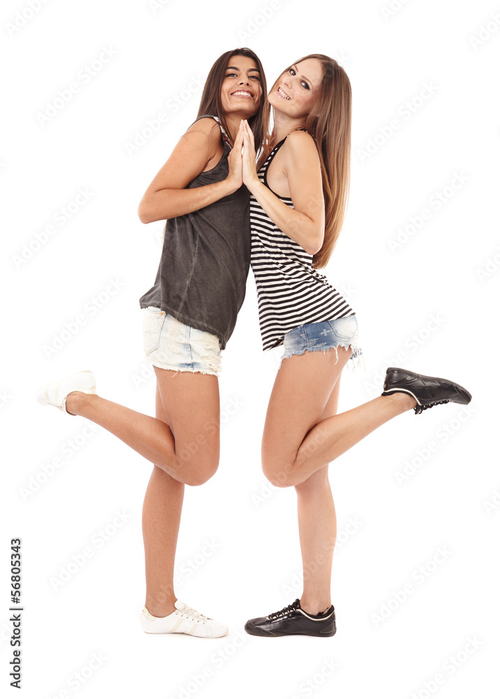 Girlfriends laughing and having fun