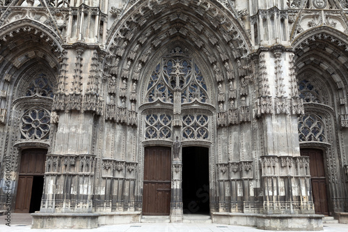 Gothic cathedral of Saint Gatien in Tours  Loire Valley  France