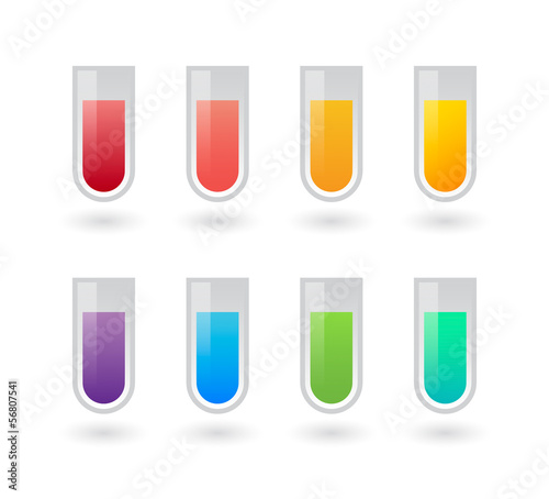 Chemical test tube color set