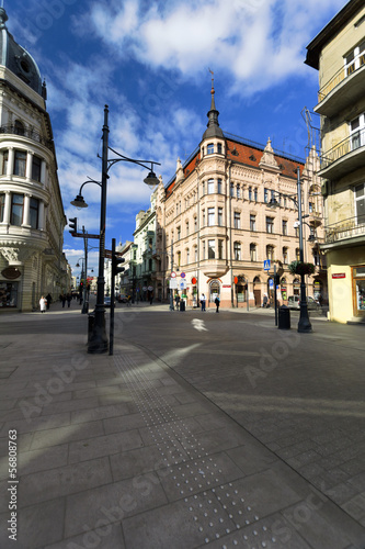 Ulica Piotrkowska, Łódź, Polska 