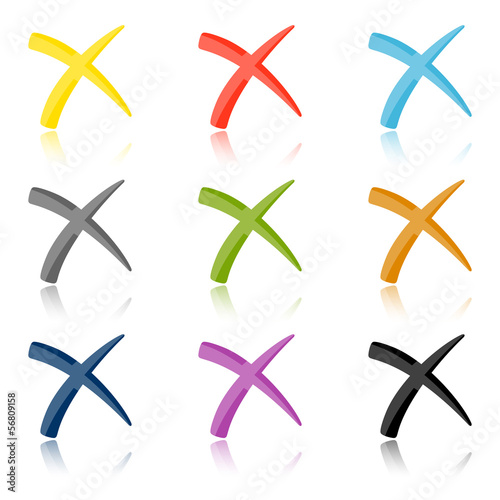 Sammlung Kreuze bunt