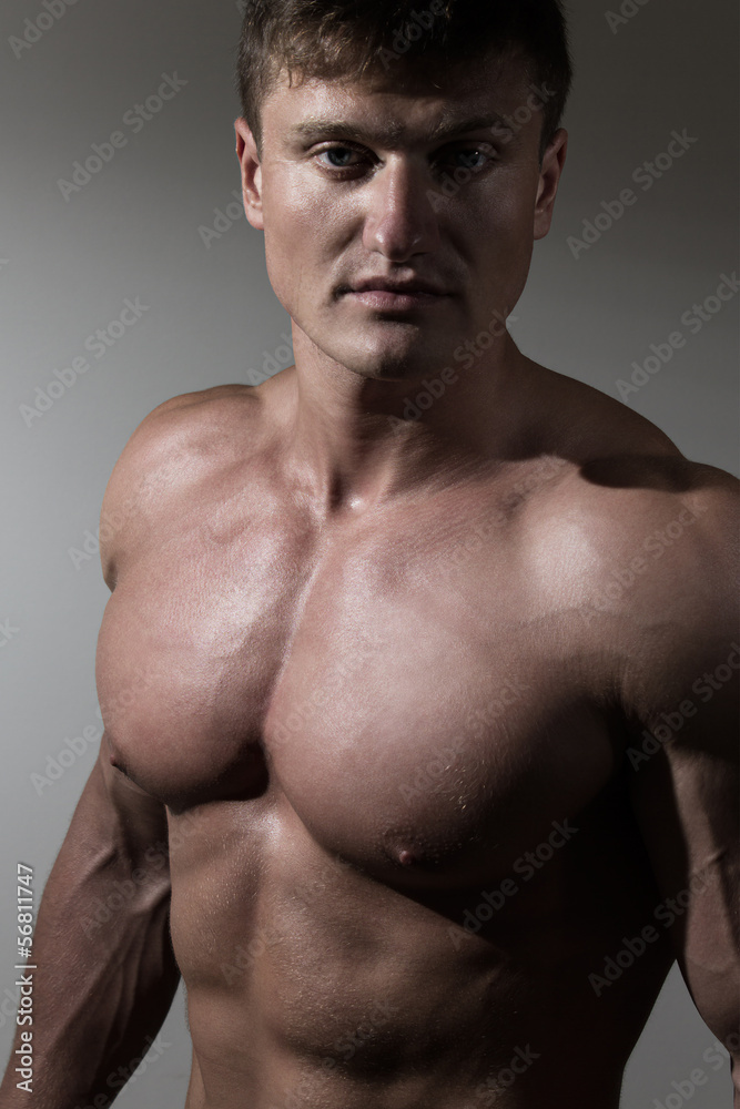 Portrait of young handsome naked man Portrait of young handsome naked man