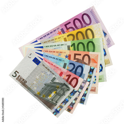 Geldfächer aus Euroscheinen