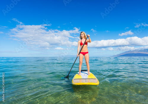 Stand Up Paddle Surfing In Hawaii © EpicStockMedia